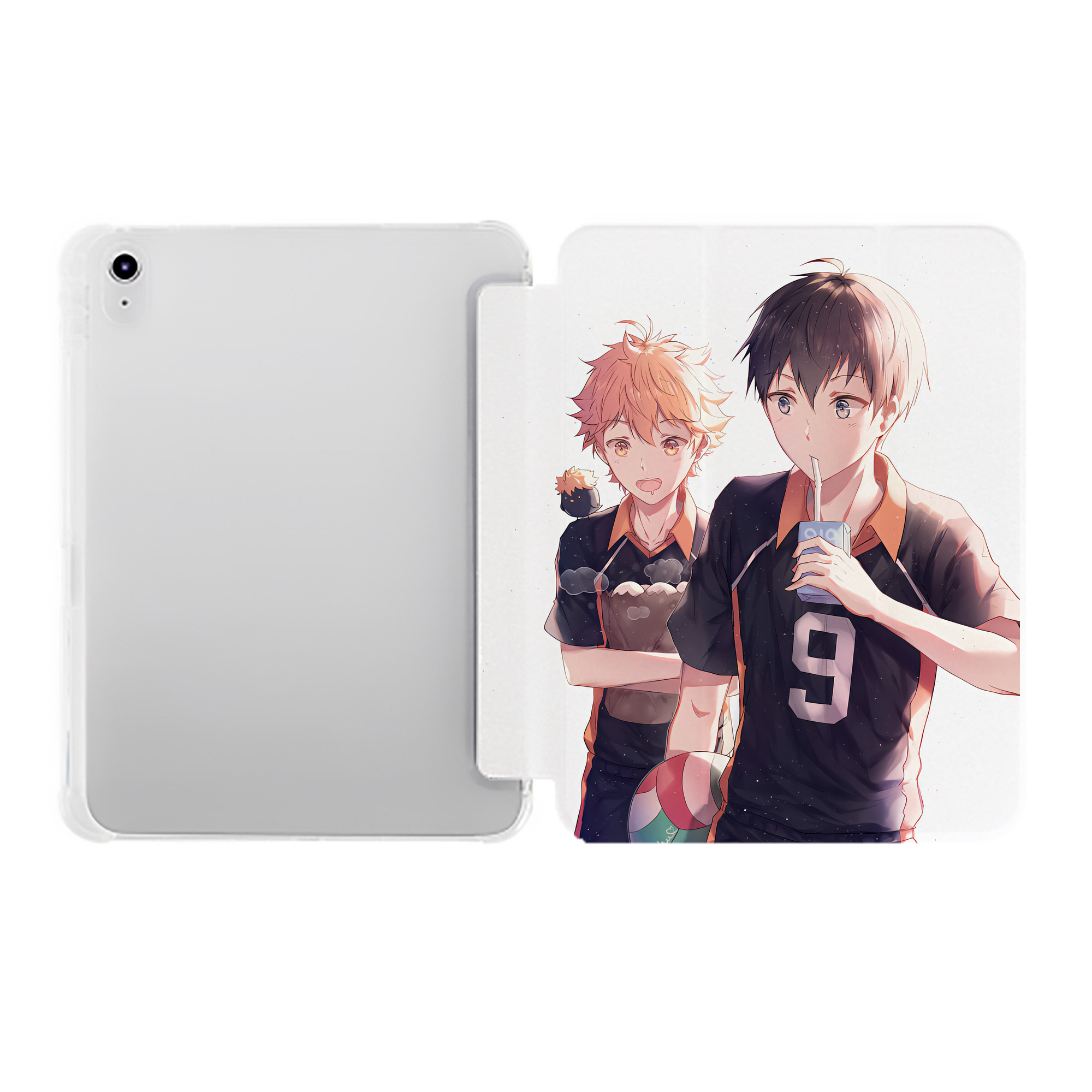 （画像用） ハイキュー!! Haikyu!! IPad ケース ペン収納付き 三つ折りスタンド PUレザー×シリコン 対応機種9.5/10.5/10.9インチ